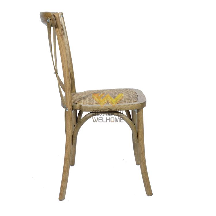 Wholesale Hotel furniture antique wooden farmhouse chair cross back chair